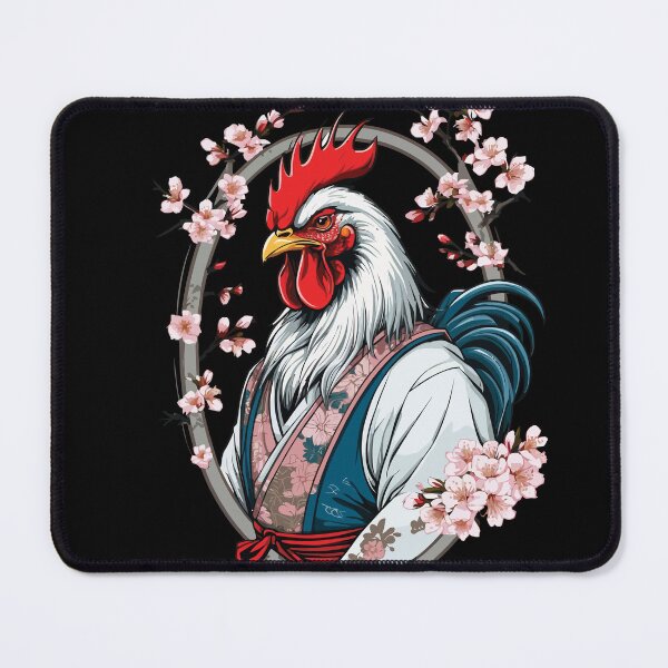 Item preview, Samurai image rooster vintage martial arts aesthetic designed and sold by LuminOrb.