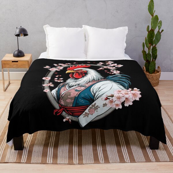 Item preview, Samurai image rooster vintage martial arts aesthetic designed and sold by LuminOrb.