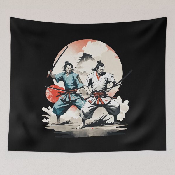 Item preview, Samurai Image Retro Vintage Ukiyo-E Aesthetic designed and sold by LuminOrb.
