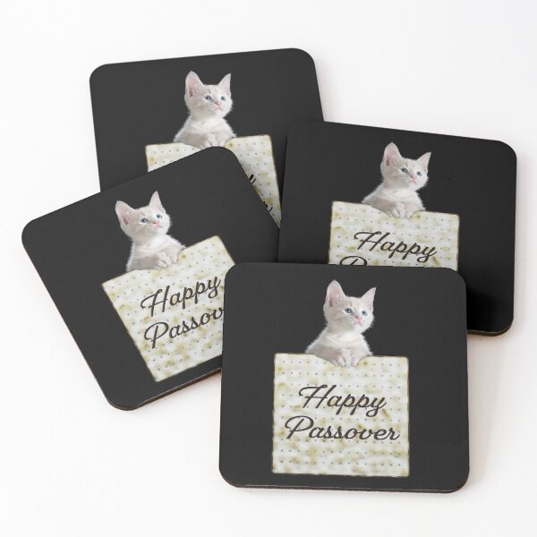 Item preview, Matzo Illustration & Kitten - Happy Passover (Thick Text) designed and sold by OG-Graphics.