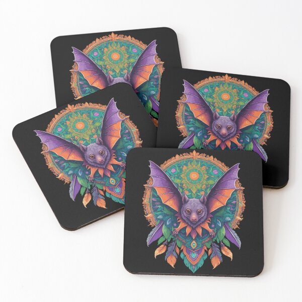 Item preview, Flying fox mandala dream catcher design designed and sold by LuminOrb.