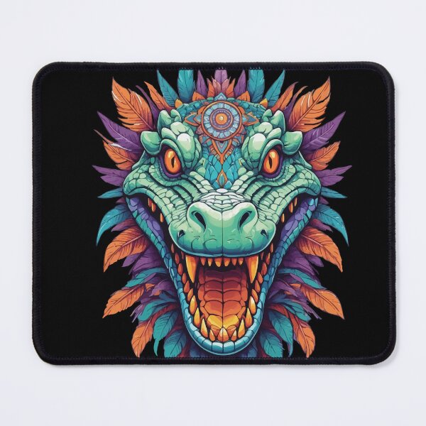 Item preview, Crocodile mandala animal spirit dream catcher design designed and sold by LuminOrb.