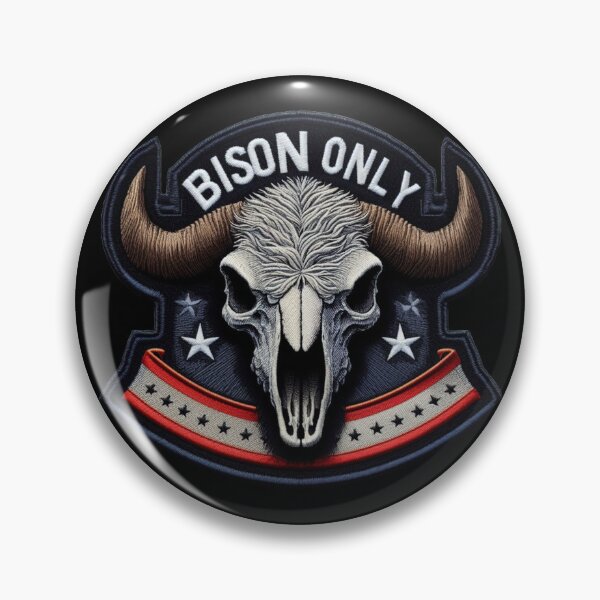 Item preview, The Only Bison Skull Patches  designed and sold by Pactheman.