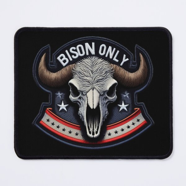 Item preview, The Only Bison Skull Patches designed and sold by Pactheman.