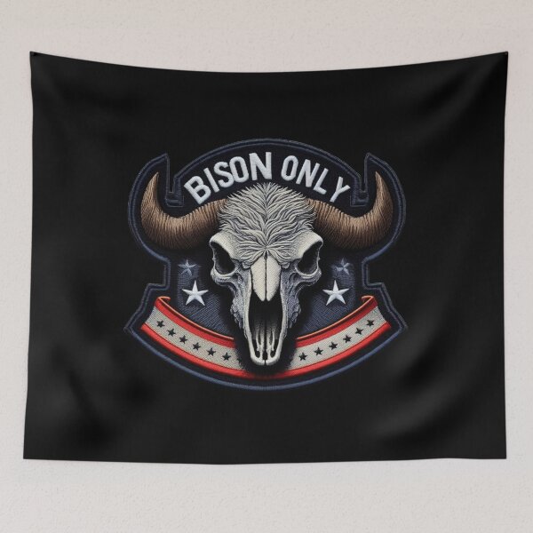 Item preview, The Only Bison Skull Patches  designed and sold by Pactheman.