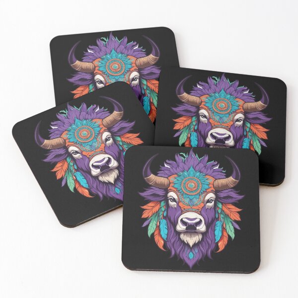 Item preview, Bison Spiritual Mandala Dream Catcher Design designed and sold by LuminOrb.