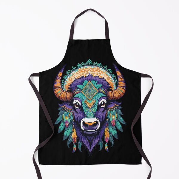 Item preview, Bison bull dream catcher mandala design designed and sold by LuminOrb.
