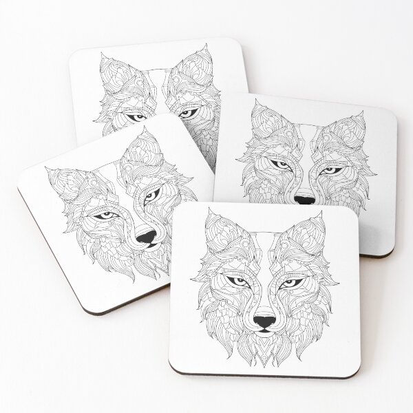 Item preview, Abstract Wolf Vision: Dynamic Artistic Color Fusion designed and sold by Amanda-S-Olsen.