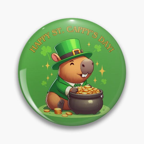 Item preview, Cute cartoon capybara St Patrick Happy St. Cappy's Day! designed and sold by TiredEngineer86.