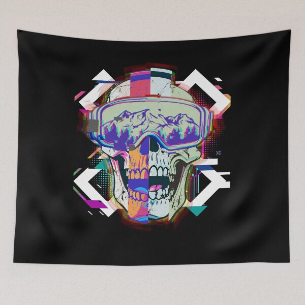 Item preview, Ski Snowboard  goggles on the glitch  skull designed and sold by dmtdc.
