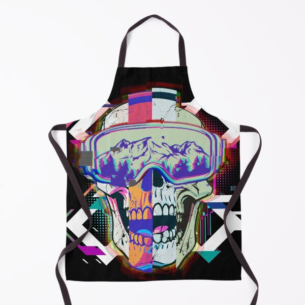 Item preview, Ski Snowboard goggles on the glitch skull designed and sold by dmtdc.