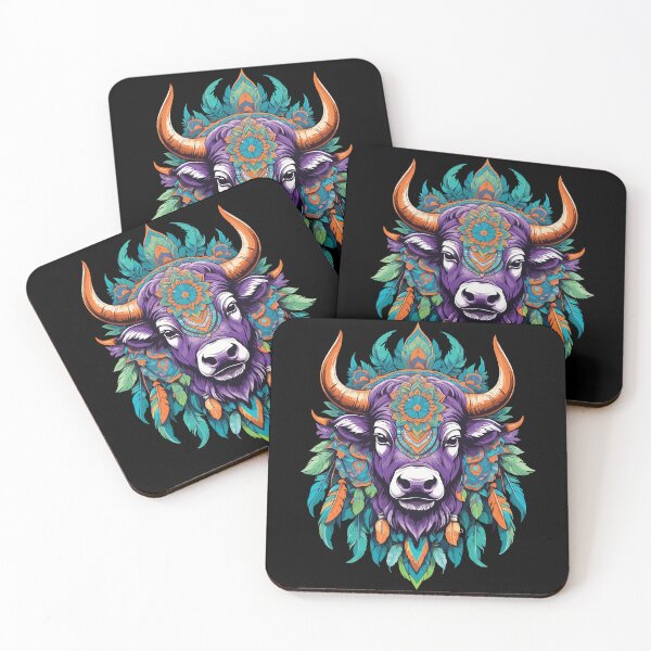 Item preview, Cow Spiritual Mandala Dream Catcher Design designed and sold by LuminOrb.