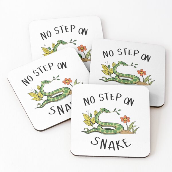 Item preview, no step on green snake with flowers designed and sold by bukajart.