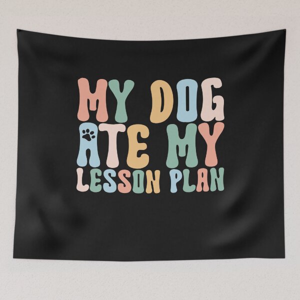 Item preview, Funny Teacher Shirt My Dog Ate My Lesson Plan designed and sold by Pitchou07.