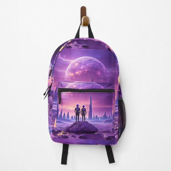 Item preview, Interstellar Romance: Couple Gazing at Future City designed and sold by REALKIRAN.
