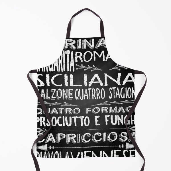 Item preview, Pizza typography Black and White designed and sold by Cobalt Blue Watercolors.
