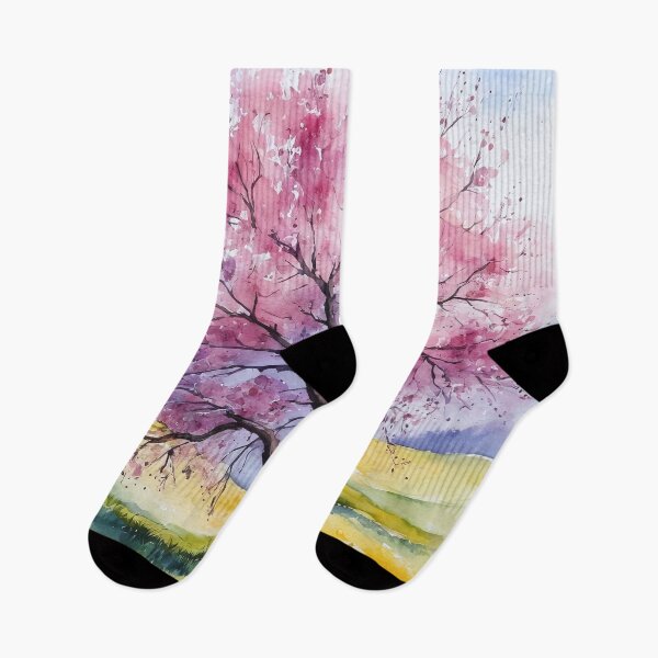 Item preview, A Big Flowering Tree. Spring time landscape. designed and sold by twisted-dot.
