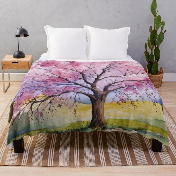 Item preview, A Big Flowering Tree. Spring time landscape. designed and sold by twisted-dot.