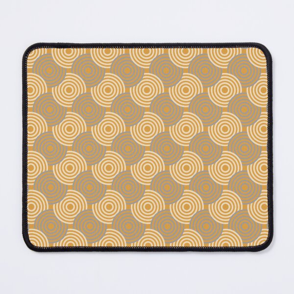 Item preview, Beige Brown Cream Circle Ring Discs Curve Zen Neolithic Art Geometric Rustic Vintage Pattern designed and sold by PenguinForests.