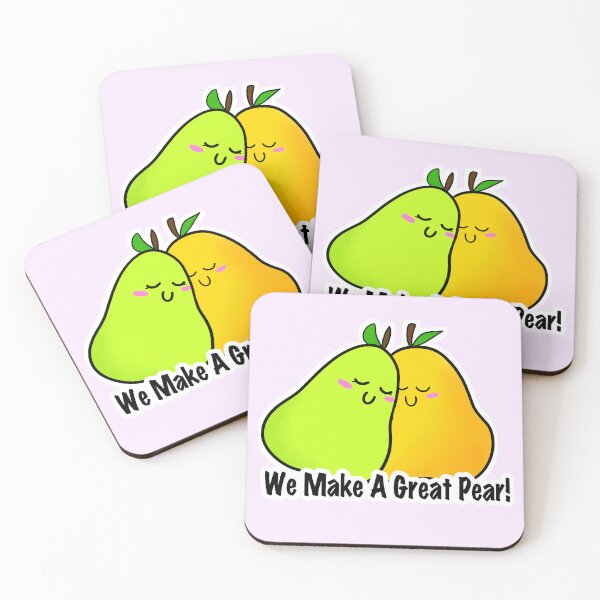 Item preview, Cute Pear Pair Couple Happy Art designed and sold by AionK.