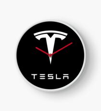 TESLA - White Clock