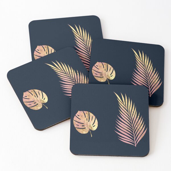 Item preview, pink-gold leaves two pieces pack designed and sold by EmeraldeaArt.