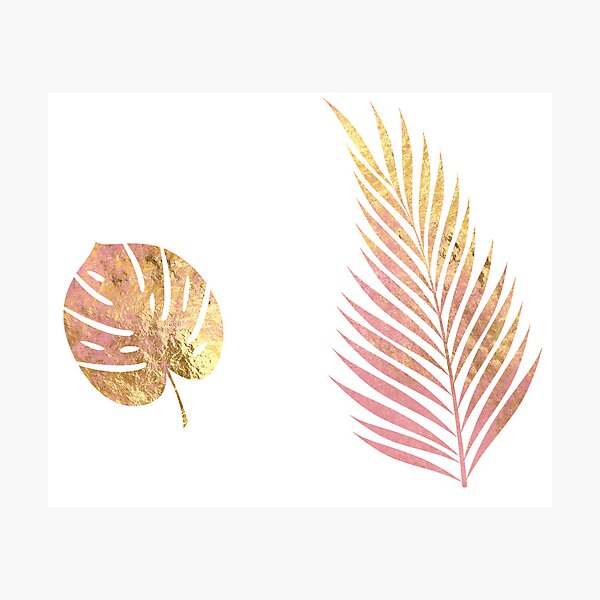Item preview, pink-gold leaves two pieces pack designed and sold by EmeraldeaArt.