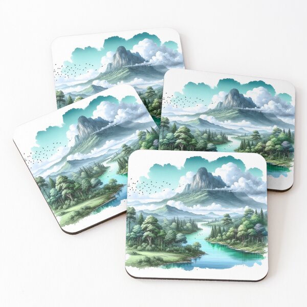 Item preview, Mountain Dreamscape - a Watercolor Landscape  designed and sold by 5lav.