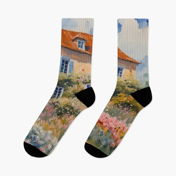 Item preview, Painting of A Beautiful Country House With Colorful Flowers Garden and Trees - Museum Epic Impressionist Painting designed and sold by MyArt23.