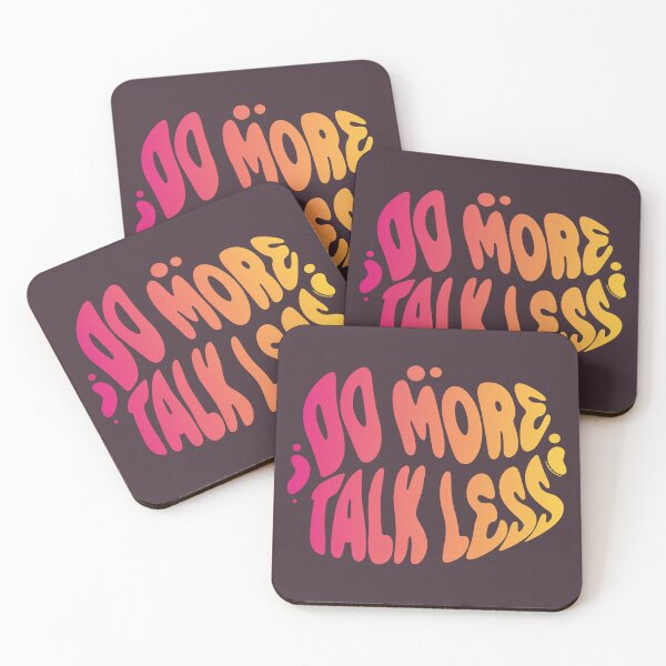 Item preview, Do More Talk Less | 60s Psy Lettering designed and sold by monkeybusiness.pt.