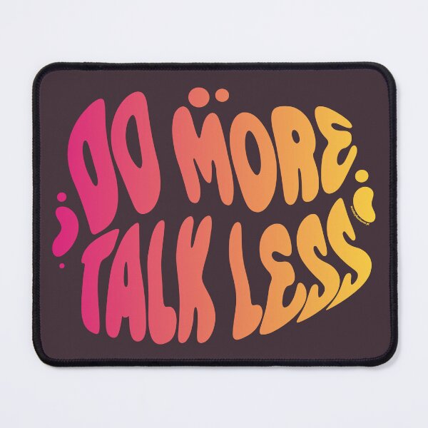 Item preview, Do More Talk Less | 60s Psy Lettering designed and sold by monkeybusiness.pt.