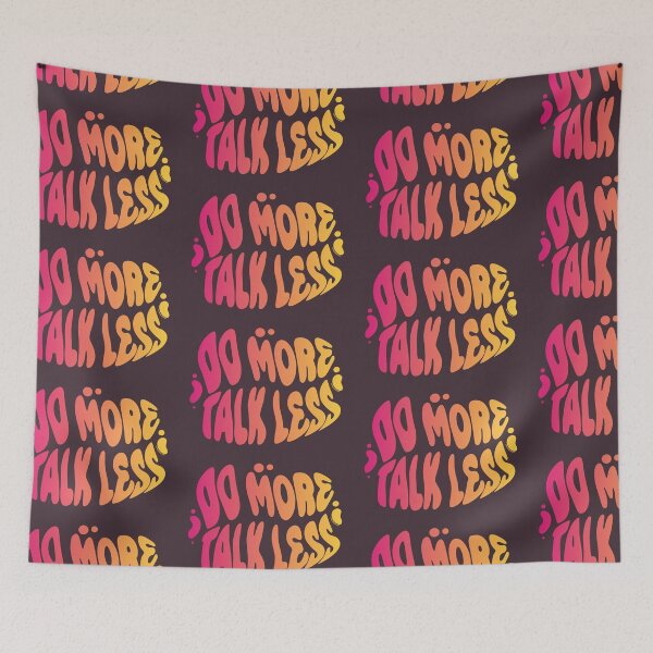 Item preview, Do More Talk Less | 60s Psy Lettering designed and sold by monkeybusiness.pt.