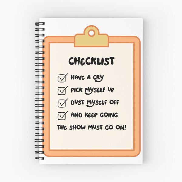 Item preview, The show must go on checklist designed and sold by LisaTrincaArt.