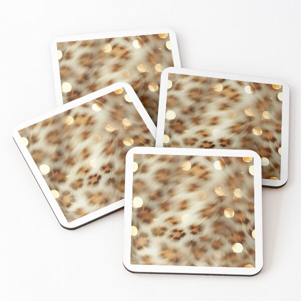Item preview, Glowing Bokeh Over Animal Print Mystery - luxury - gold - shiny designed and sold by PICbyFemke.