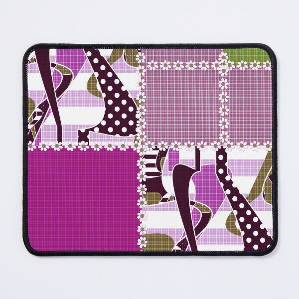Item preview, Patchwork multi-colored blanket lilac and brown color lace trim blanket designed and sold by fuzzyfox.