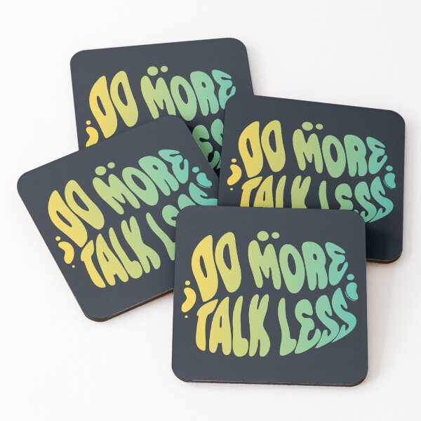 Item preview, Do More Talk Less | 60s Psy Lettering designed and sold by monkeybusiness.pt.