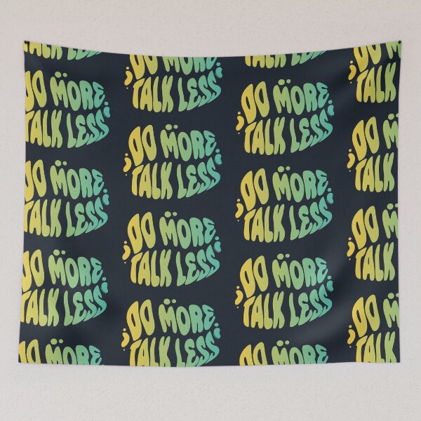 Item preview, Do More Talk Less | 60s Psy Lettering designed and sold by monkeybusiness.pt.