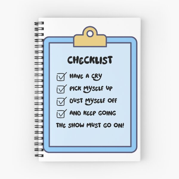 Item preview, The show must go on checklist designed and sold by LisaTrincaArt.