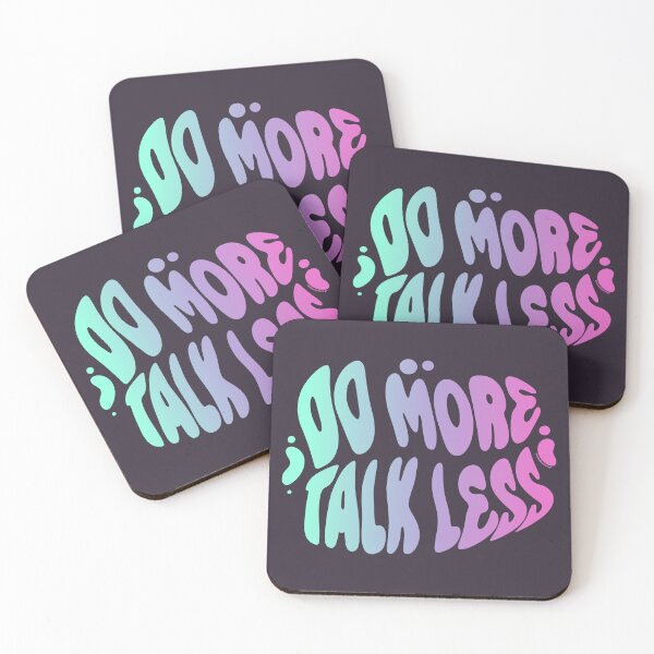 Item preview, Do More Talk Less | 60s Psy Lettering designed and sold by monkeybusiness.pt.