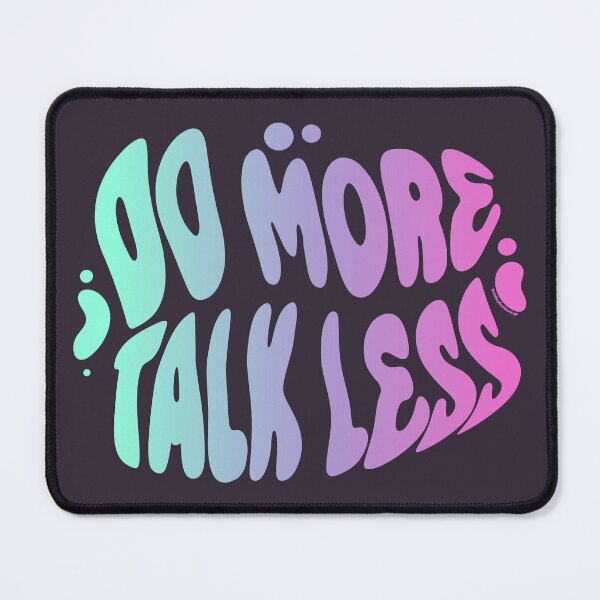 Item preview, Do More Talk Less | 60s Psy Lettering designed and sold by monkeybusiness.pt.
