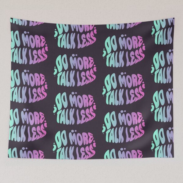 Item preview, Do More Talk Less | 60s Psy Lettering designed and sold by monkeybusiness.pt.