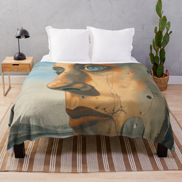 Item preview, Enigmatic Face in Surreal Landscape designed and sold by Catloaf Art.