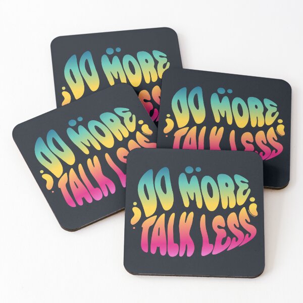 Item preview, Do More Talk Less | 60s Psy Lettering designed and sold by monkeybusiness.pt.