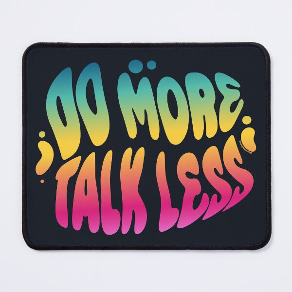 Item preview, Do More Talk Less | 60s Psy Lettering designed and sold by monkeybusiness.pt.