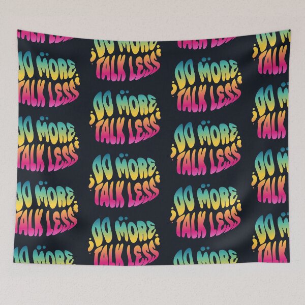 Item preview, Do More Talk Less | 60s Psy Lettering designed and sold by monkeybusiness.pt.