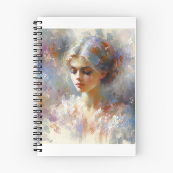 Item preview, Impressionist portrait of a woman, painted with loose brush strokes and light touches of color, creating an impression of movement designed and sold by AndreaMart.