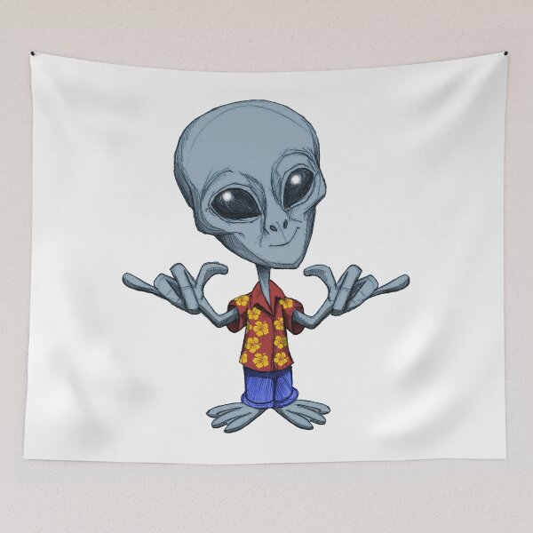 Item preview, Aloha Alien designed and sold by wickedcartoons.