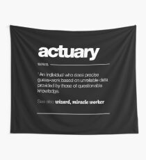Actuary Definition Gift - Funny Job Quote Tee Wall Tapestry