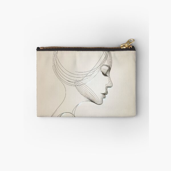 Item preview, Minimalist image with delicate lines depicting a woman's profile designed and sold by AndreaMart.