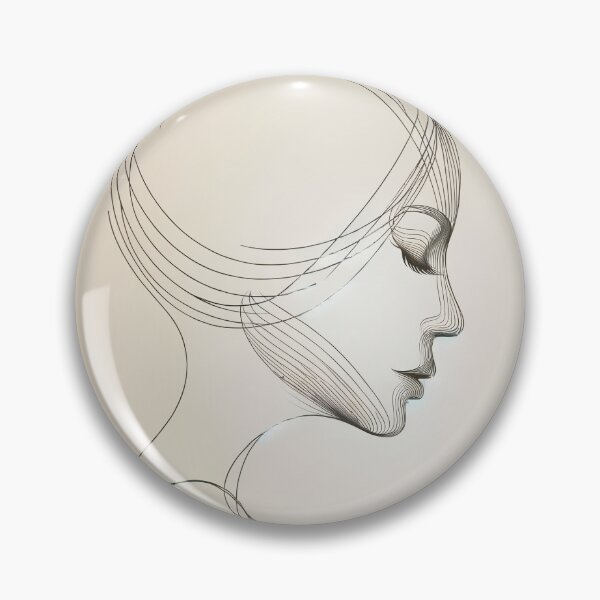 Item preview, Minimalist image with delicate lines depicting a woman's profile designed and sold by AndreaMart.
